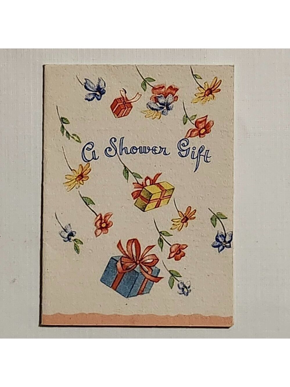 Vintage MINI Gift Tag A Shower Gift 1950s